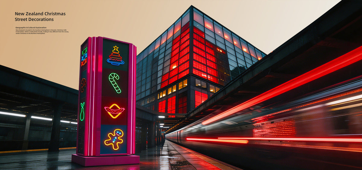 Interactive Urban Totems & Neon Signage for a City-Center Festival