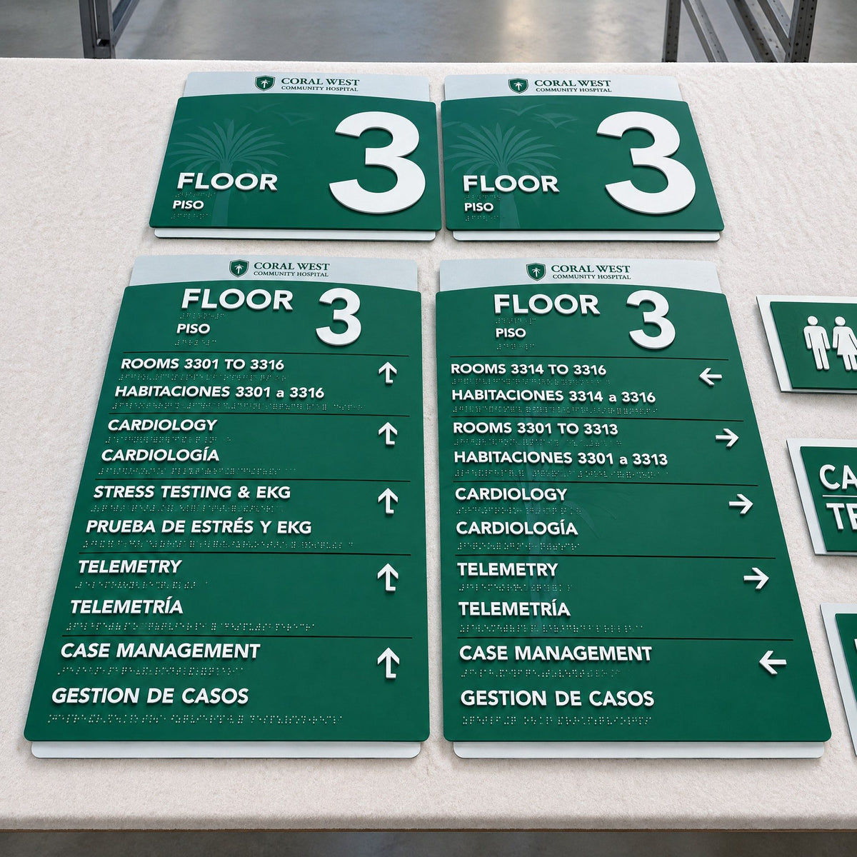 LC-DWS03 · Floor Directory & Lobby Wayfinding Signs