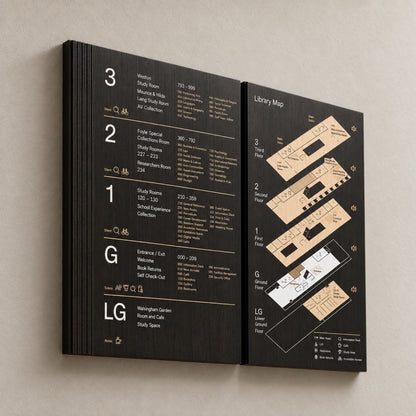 LC-DWS03 · Floor Directory & Lobby Wayfinding Signs