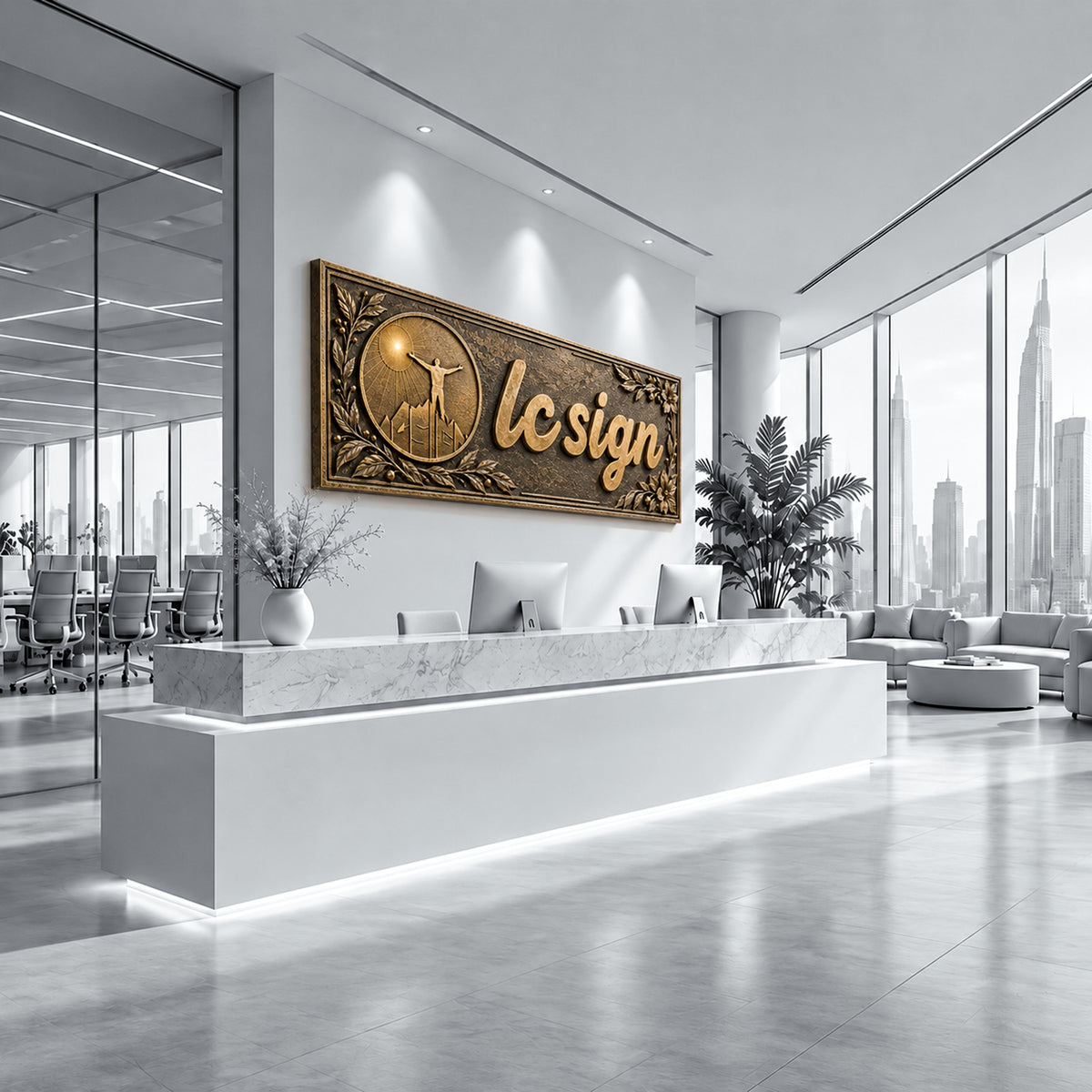 LC-MRS02 · Relief Wall Murals & Logo Backdrops