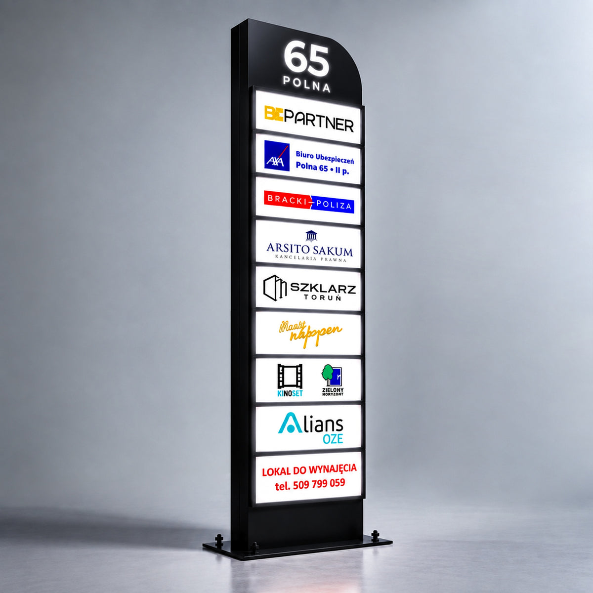 LC-PYS03 · Pylon Signs with Tenant Directory Panels