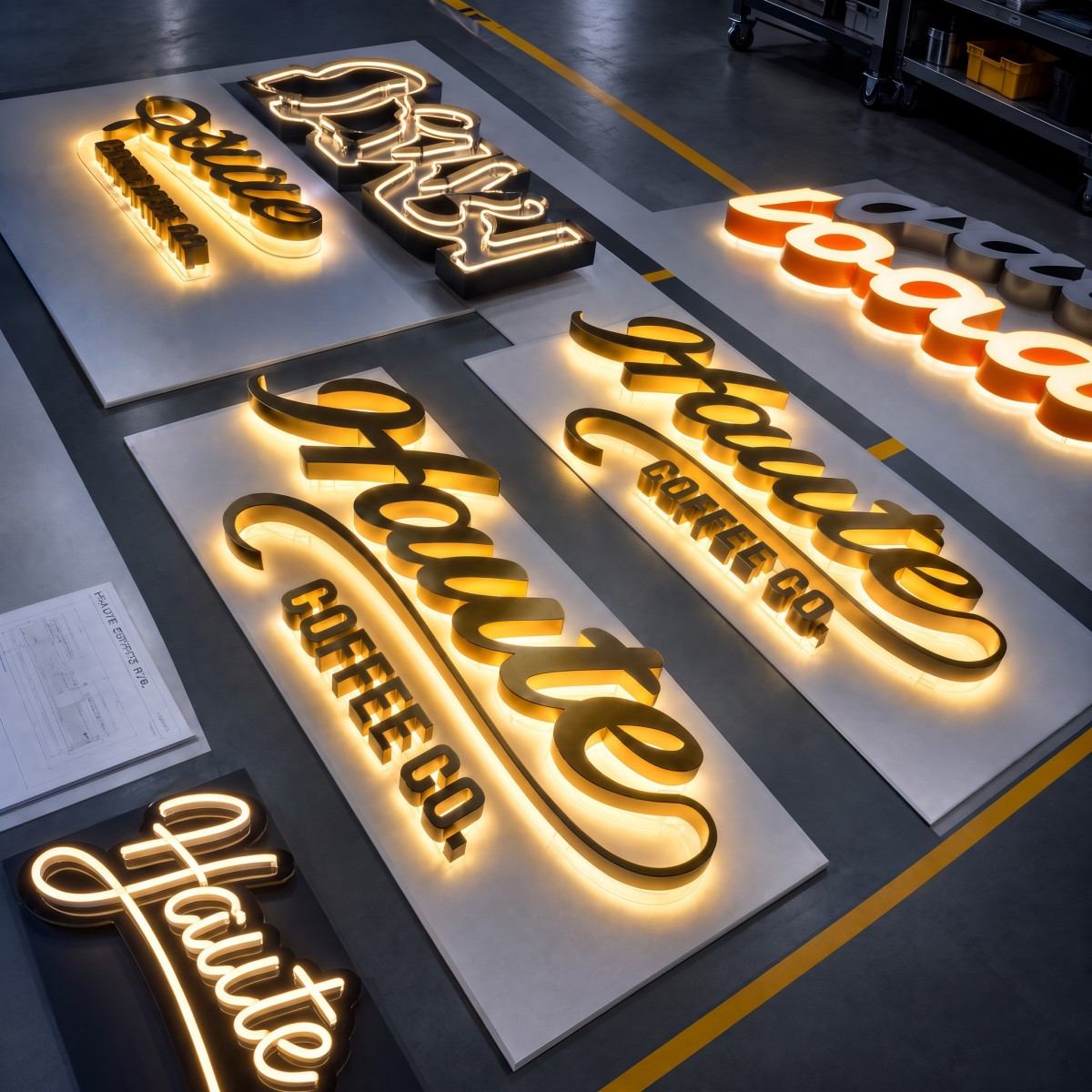 Custom sign style and LED illumination options by LC Sign